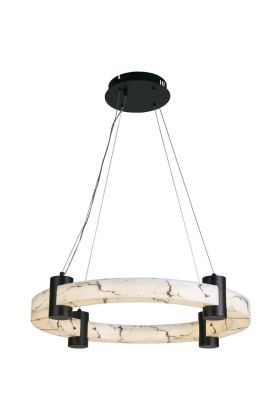 Searchlight Moonbeam 10868-1BK marmerkleurige hanglamp
