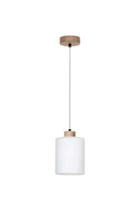 Britop Zefir 111860174 eikenhouten hanglamp met opaal glazen kap