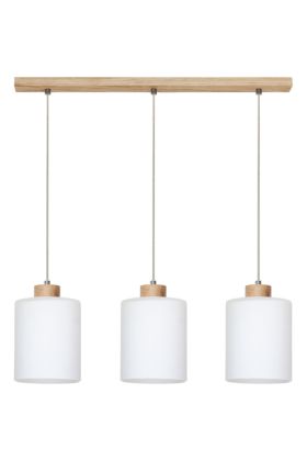 Britop Zefir 111860374 eikenhouten hanglamp met opaal glas