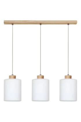 Britop Zefir 111860374 eikenhouten hanglamp met opaal glas