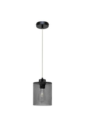 Britop Zefir 111870104 zwart hanglamp met zwart druppelglas
