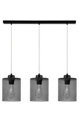 Britop Zefir 111870304 zwarte hanglamp met zwarte druppelglazen kappen