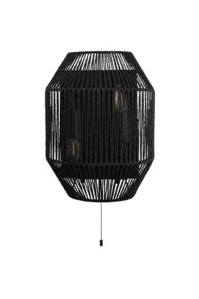 Searchlight Wicker 11201-2BK wandlamp met touw