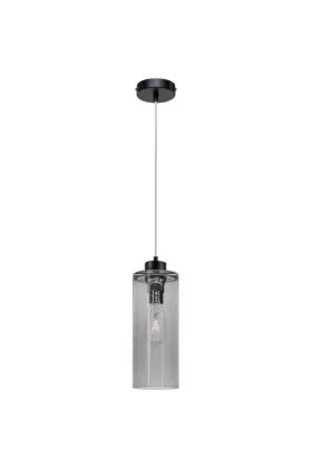 Britop Zefir 113870104 zwarte hanglamp met zwart druppelglas