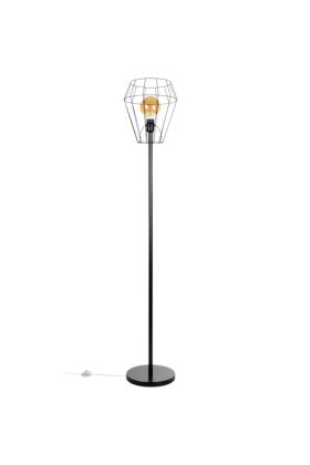 Britop Endrofina 12420104 zwarte vloerlamp met kap van metaaldraad