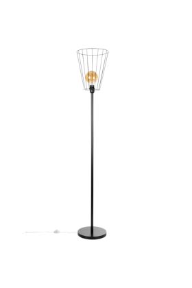 Britop Swan 12430104 zwarte vloerlamp met kap van metaaldraad