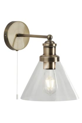 Searchlight Pyramid 1277AB antiek brons kleurige wandlamp
