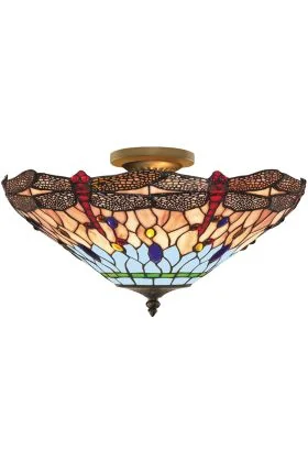 Searchlight Dragonfly 1289-16 tiffany plafondlamp