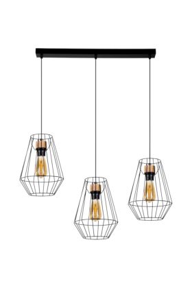 Britop Endorfina 1321304 hanglamp van metaal en eikenhout