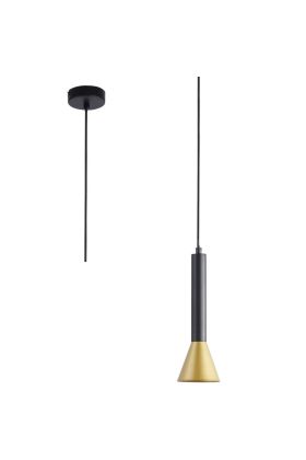 Searchlight Signal 13611-1BGO zwart met goud kleurige hanglamp