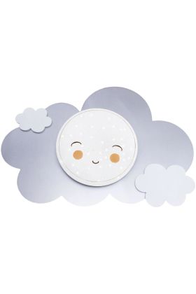 Plafondlamp Wolkensmile zilver 75cm