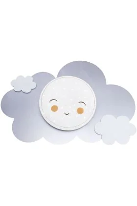 Plafondlamp Wolkensmile zilver 75cm