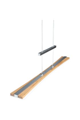 Elobra Panama 138625 eikenhout met staal kleurige hanglamp
