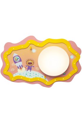 Elobra Kleine Astronaut 140123 oranje kinder plafondlamp