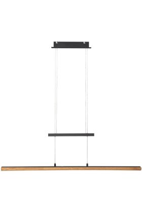 Hanglamp Panama zwart-eik 100cm
