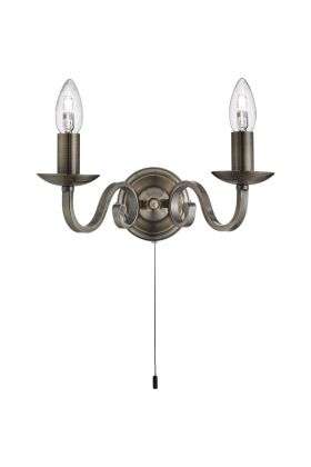 Searchlight Richmond 1502-2AB antiek bronzen wandlamp