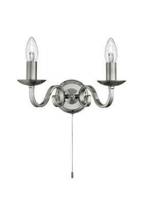 Searchlight Richmond 1502-2SS mat stalen wandlamp