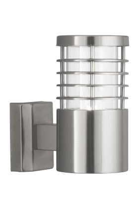 Searchlight Louvre 1555SS staal kleurige wandlamp