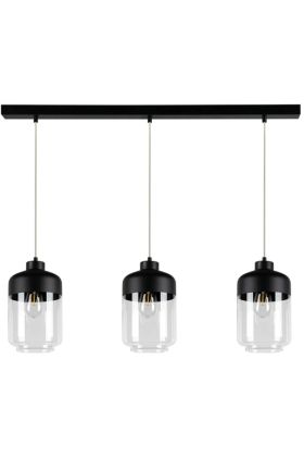 Britop Amaretto 15790304 zwarte hanglamp van metaal en glas