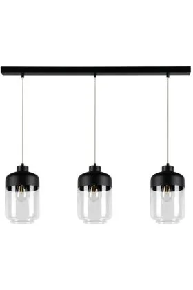 Britop Amaretto 15790304 zwarte hanglamp van metaal en glas