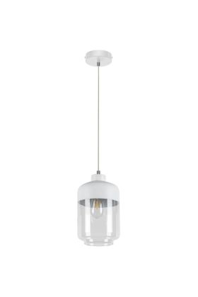 Britop Amaretto 15800102 witte hanglamp van metaal en glas
