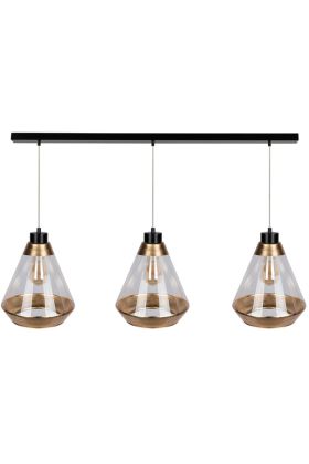 Britop mistral 15820304 zwart met goudkleurige hanglamp