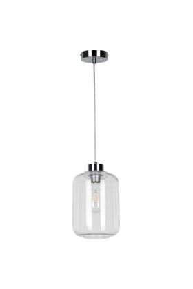 Britop Tarro 15880128 chromen hanglamp met helder glazen kap
