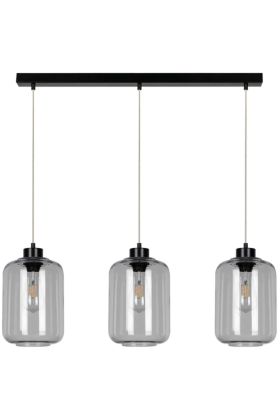 Britop Tarro 15890304 zwarte hanglamp met rookglas