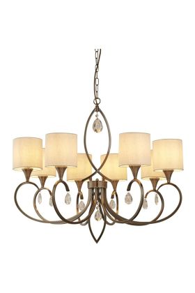 Searchlight Alberto 1608-8AB klassiek bronzen kroonluchter