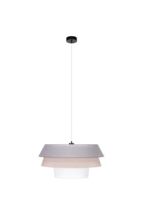 Britop Amar 160970104 beige, roze met witte hanglamp van textiel