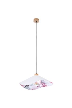 Britop Hattu Floral 1615719174 witte hanglamp met roze bloemen print