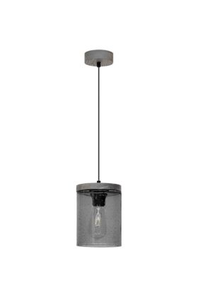 Britop Monsun 161859157 grijs grenen hanglamp met zwart druppelglas