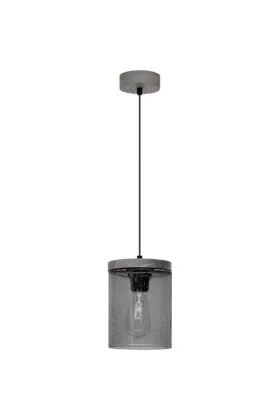 Britop Monsun 161859157 grijs grenen hanglamp met zwart druppelglas