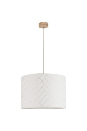 Britop Punto 164940174 witte hanglamp van eikenhout en kunststof