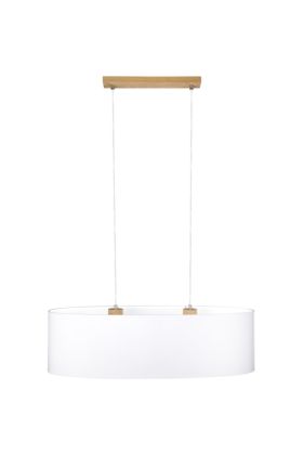 Britop Dove 17380274 eikenhouten hanglamp met witte kap