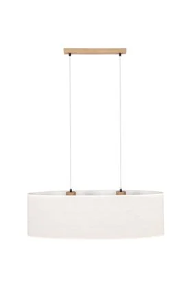 Britop Boho 17910274 eikenhouten hanglamp met linnen kap