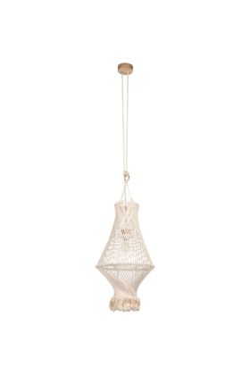 Britop Reve 18117174 hanglamp van macrame touw en eikenhout