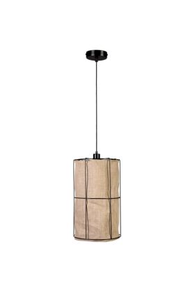 Britop Marinero 184119104 zwarte hanglamp met linnen