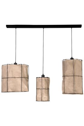 Britop Marinero 184119304 zwarte hanglamp met linnen