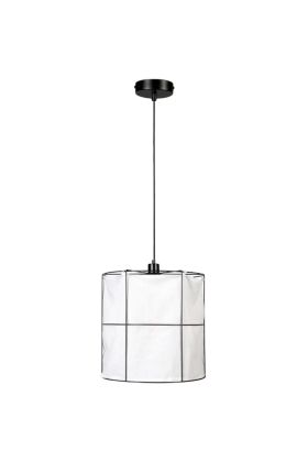 Britop Marinero 184329104 zwarte hanglamp met wit textiel