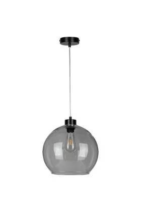 Britop Laguna 18630104 zwarte hanglamp met rookglazen kap