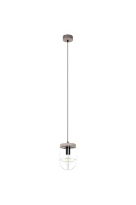 Britop Netuno 1871759157 zwart met zilver hanglamp met grijs grenen