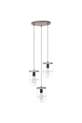 Britop Netuno 1871759357R zwart met zilver hanglamp met grijs grenen