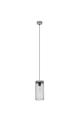 Britop Timeo 195109157 zwarte hanglamp met grijs grenen