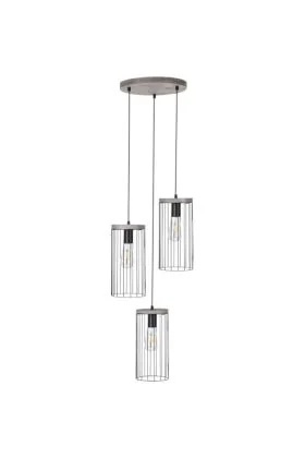 Britop Timeo 195109357R zwarte hanglamp met grijs grenen