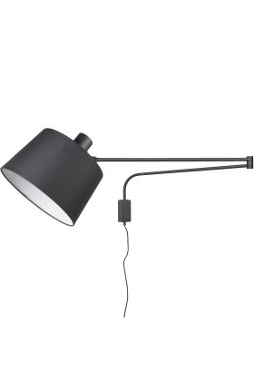 Wandlamp Baldo zwart 150cm