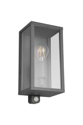 Trio Garonne 201869142 antraciet buitenlamp met bewegingsmelder
