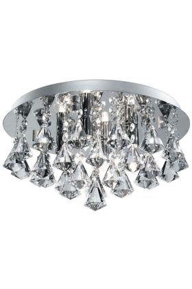 Searchlight Hanna 2204-4CC kristallen badkamer plafondlamp