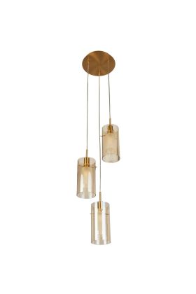Searchlight Duo 2303-3CP champagne kleurige hanglamp