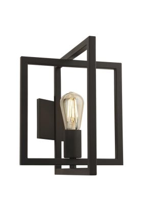 Searchlight Plaza 23203-1BK zwarte wandlamp